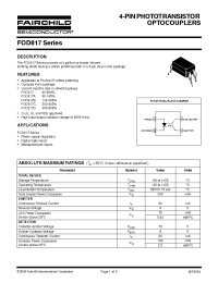 Datasheet FOD817B manufacturer Fairchild